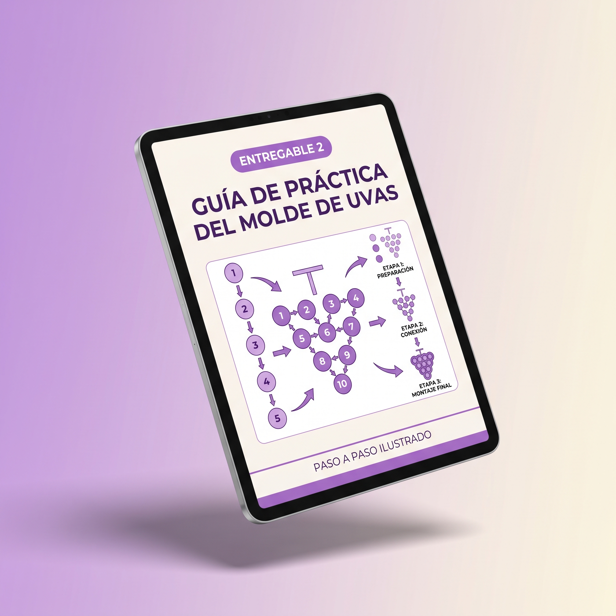 Guía de ejercicios del molde de racimo de uva